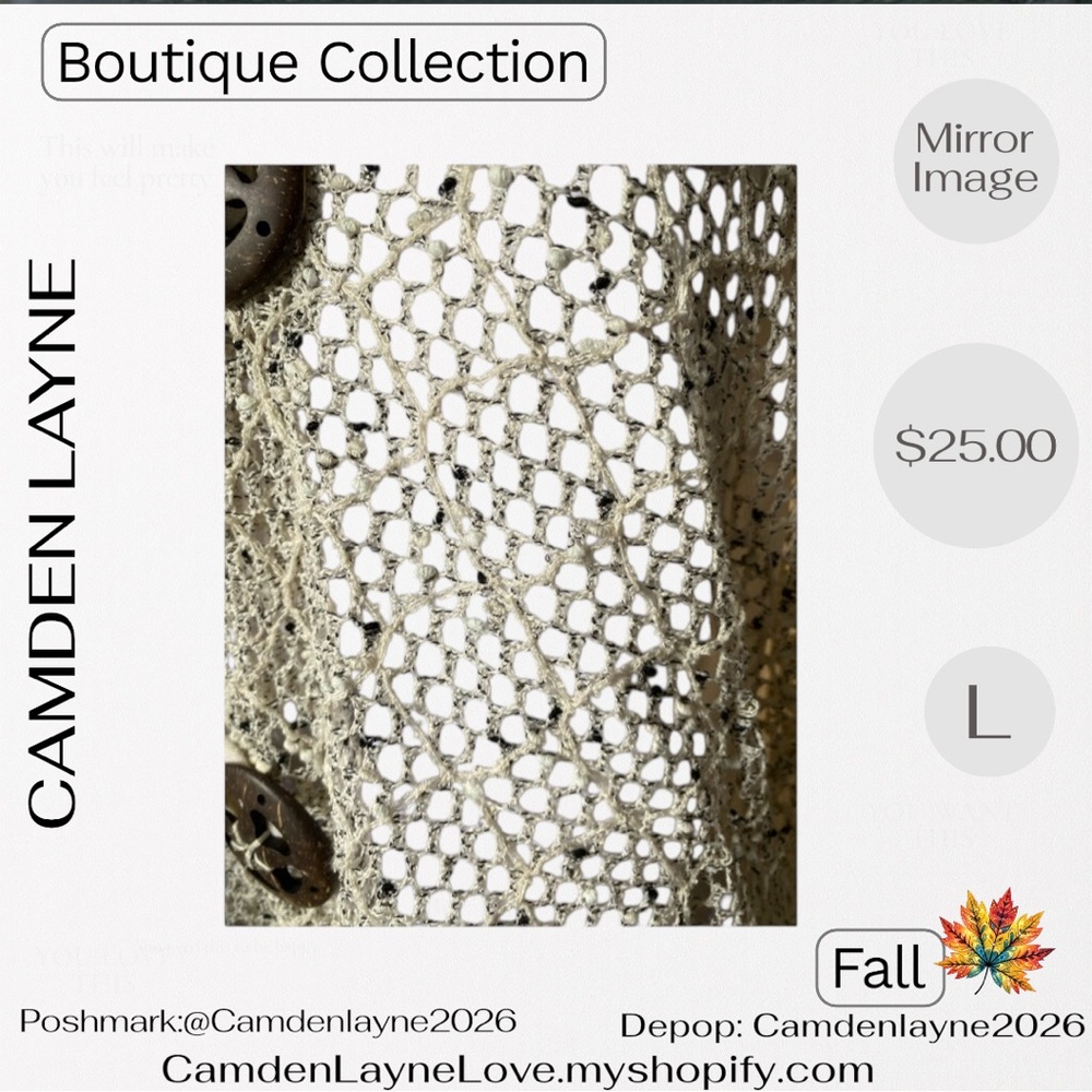 Mirror Image Elegant Cream Crochet Top - Picture 6 of 9